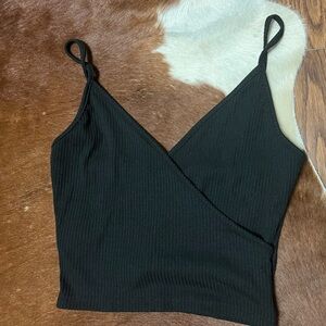 M black ribbed bralet